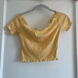 Reformation yellow blouse